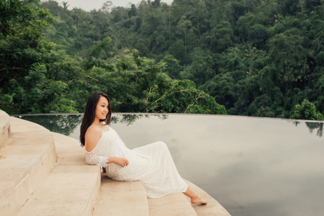 portrait in hanging garden ubud