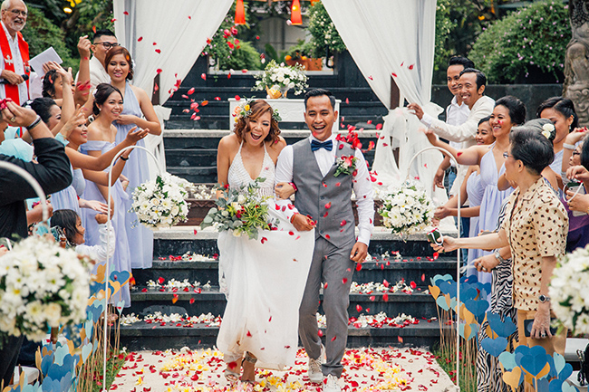 sandy + fadli garden wedding in segara village san